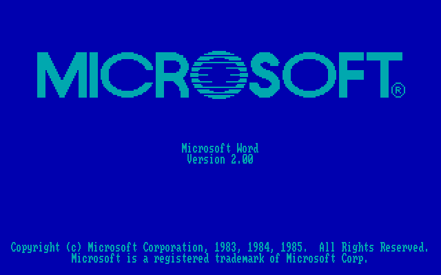 Microsoft Word 2.00 - Splash